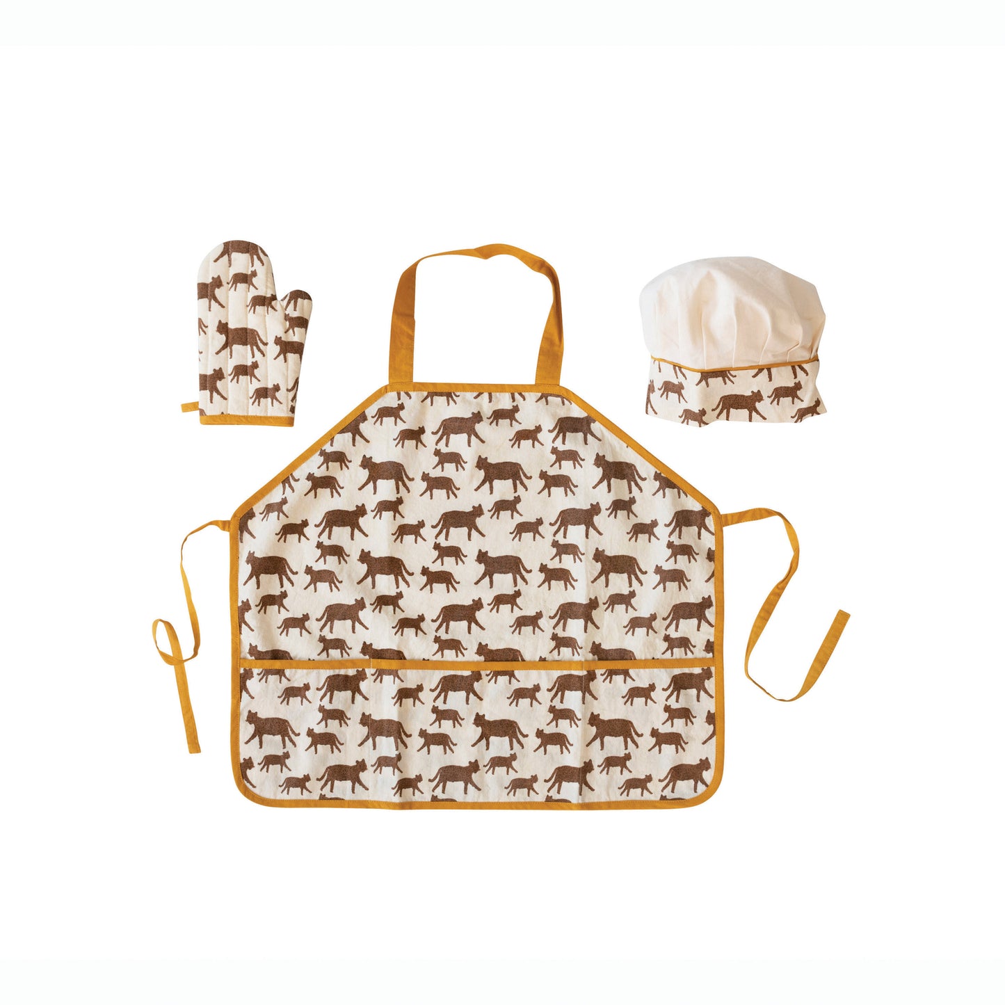 Cotton Child Apron with Jaguars