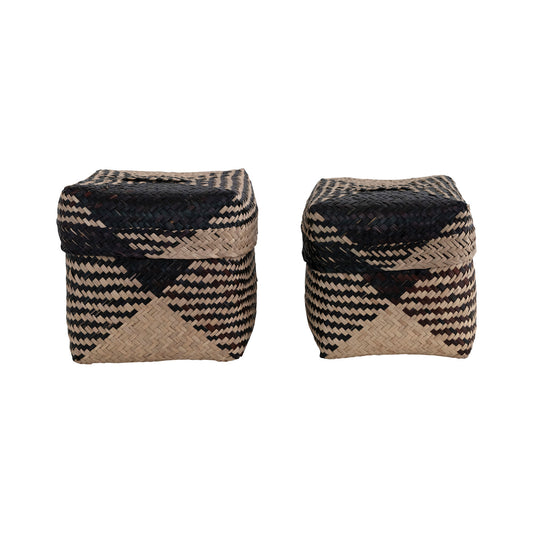 Hand-Woven Seagrass Boxes