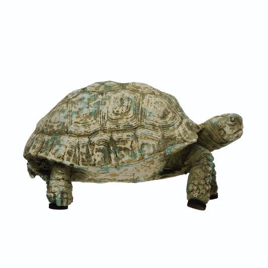 Resin Turtle with Distressed Finish