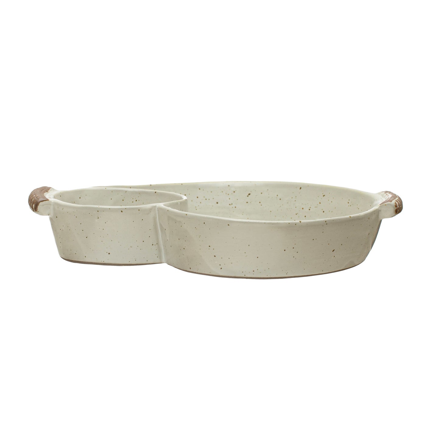 Stoneware Chip and Dip Dish