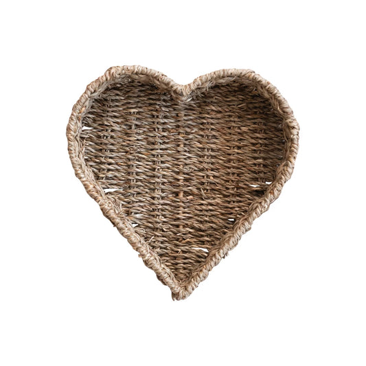 Hand-Woven Heart Shaped Basket