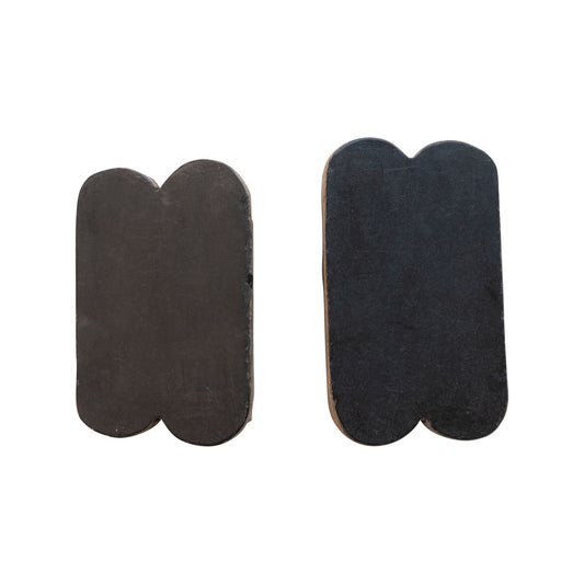Found Wood Standing Sign, Black Chalkboard Finish (Each One Will Vary)