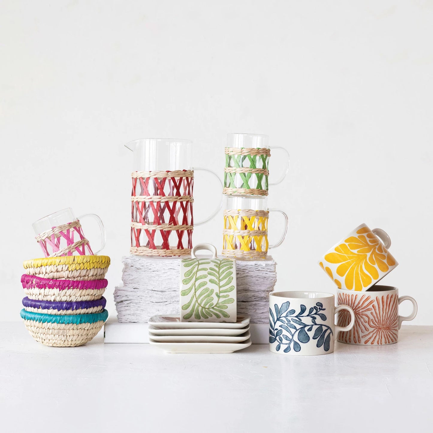 Hand-Painted Stoneware Mug