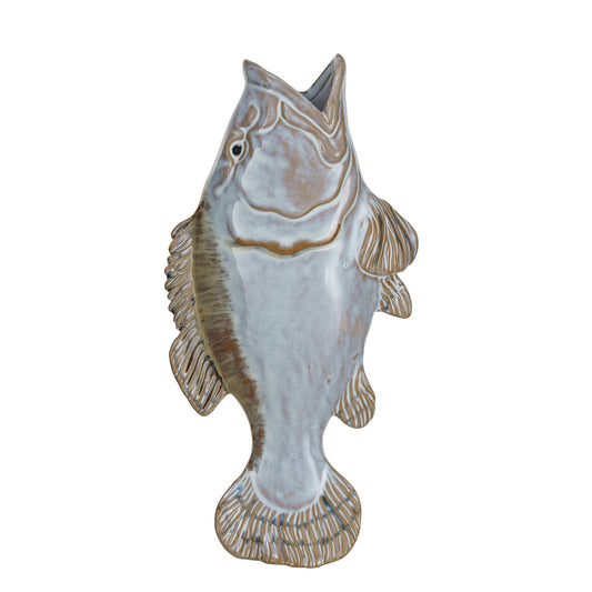 Stoneware Fish Shaped Wall Vase