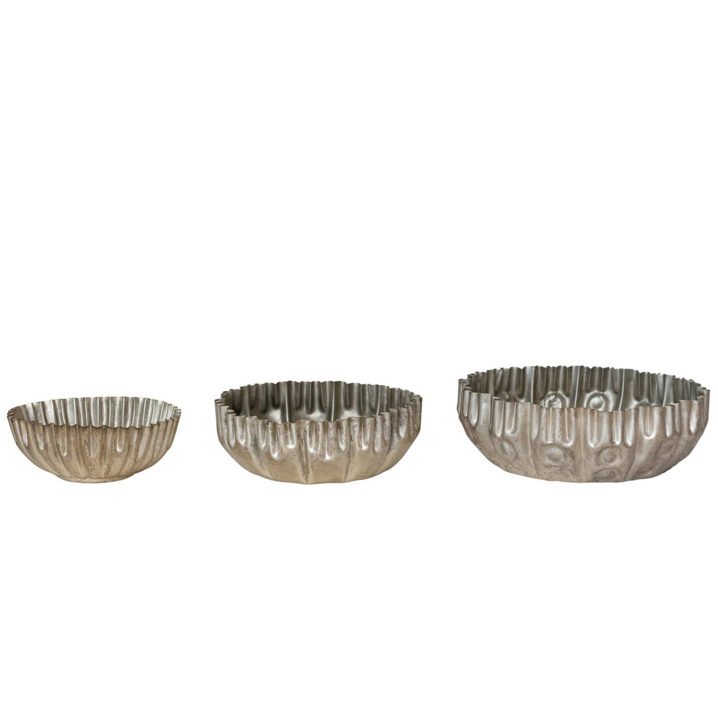 Decorative Metal Bowls, Set of 3