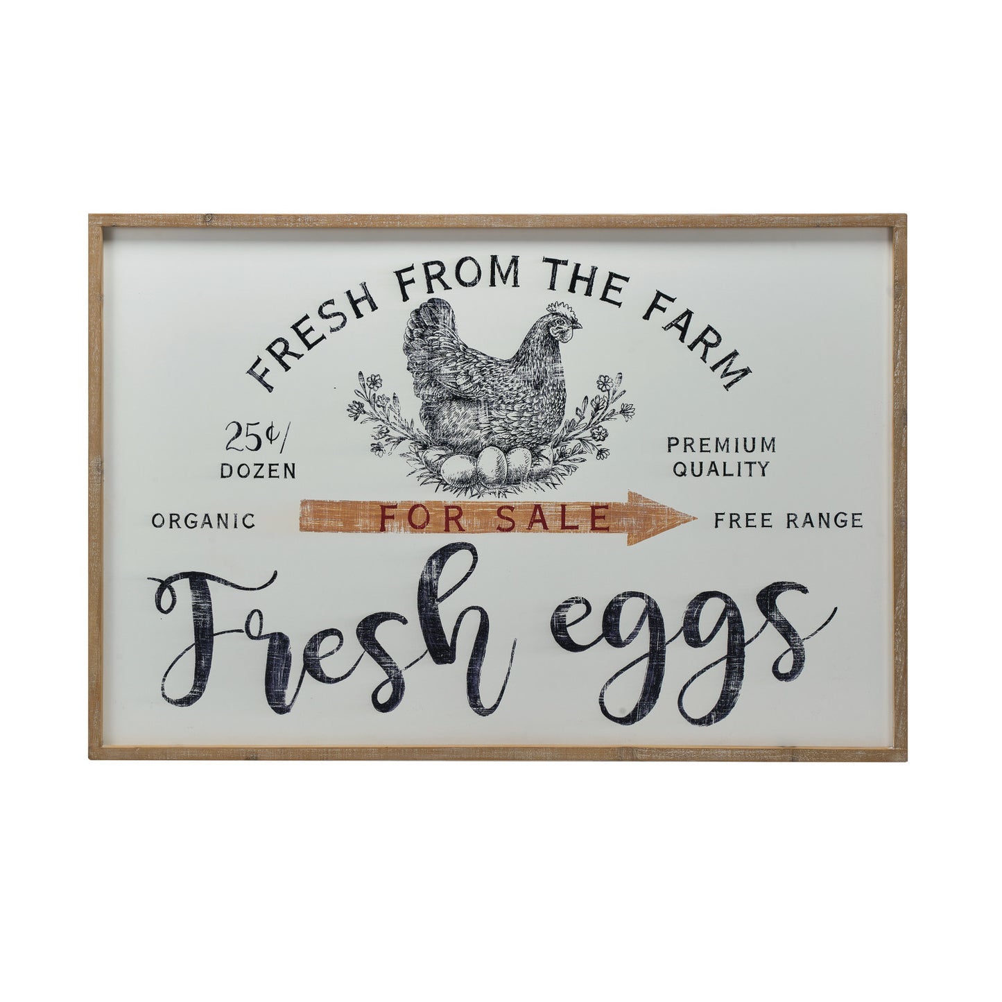 Wood Framed Wall Décor "Fresh From The Farm"