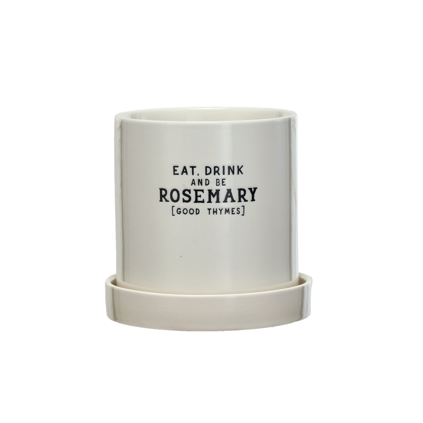 Stoneware Planter w/ Saying
