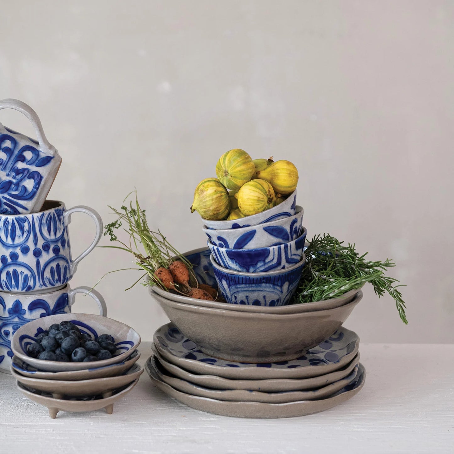 Hand-Painted Stoneware Bowl