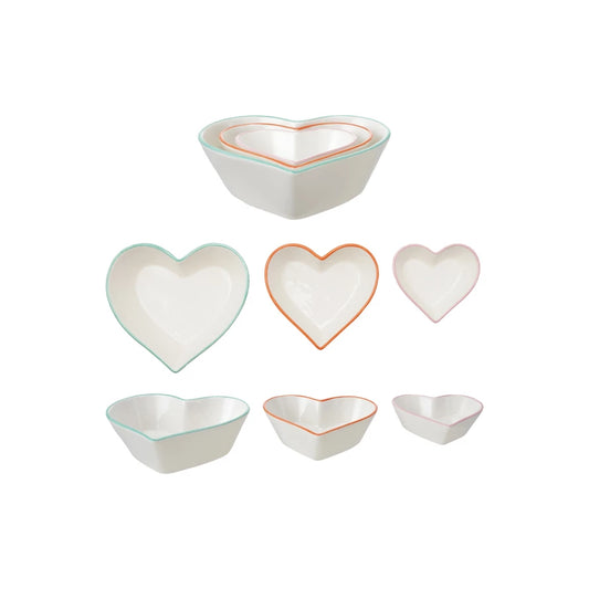 Stoneware Heart Shaped Bowl