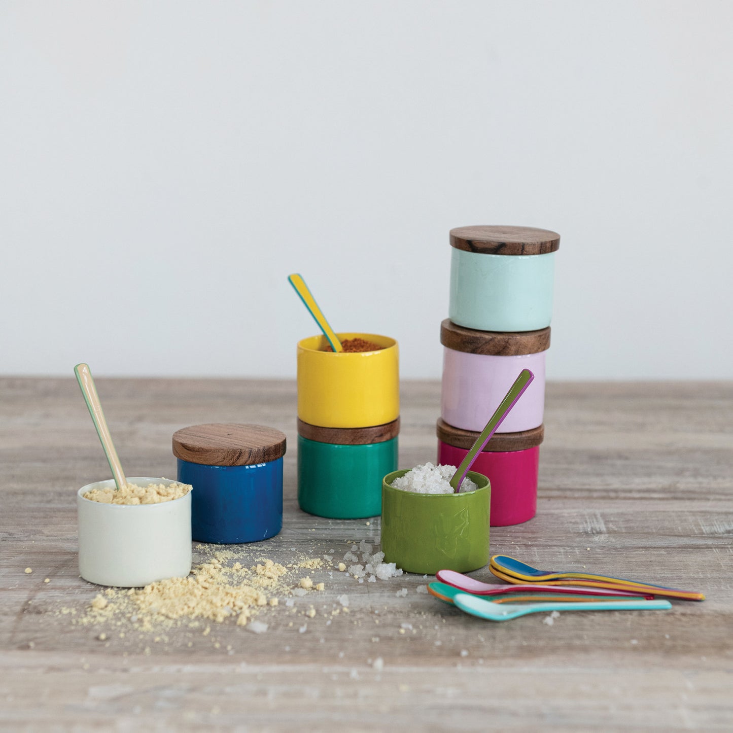 Enameled Stainless Steel Salt Spoon