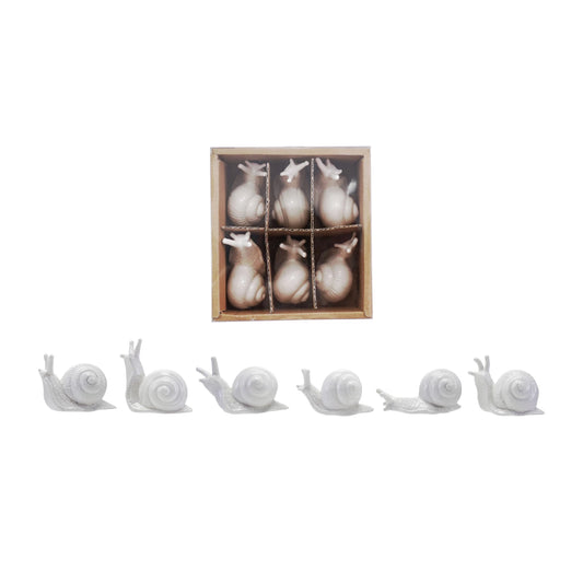 Stoneware Snails, Boxed Set of 6