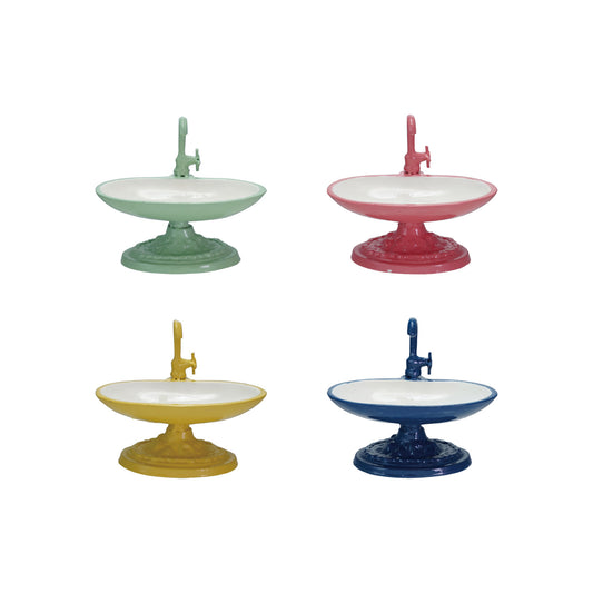 Cast Iron Sink Shaped Sponge/Soap Holder, 4 Colors