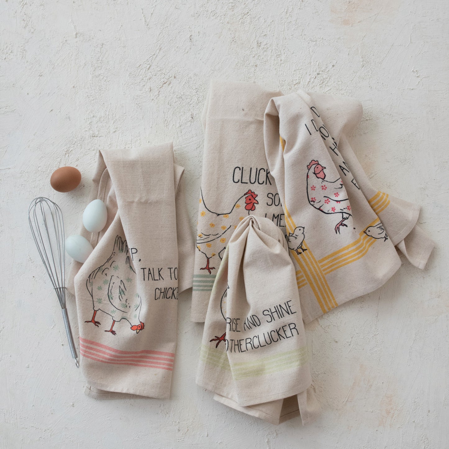 Printed Tea Towel w/ Chicken