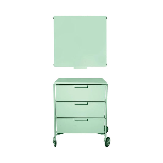 Cabinet on Oversized Casters w/ 3 Drawers