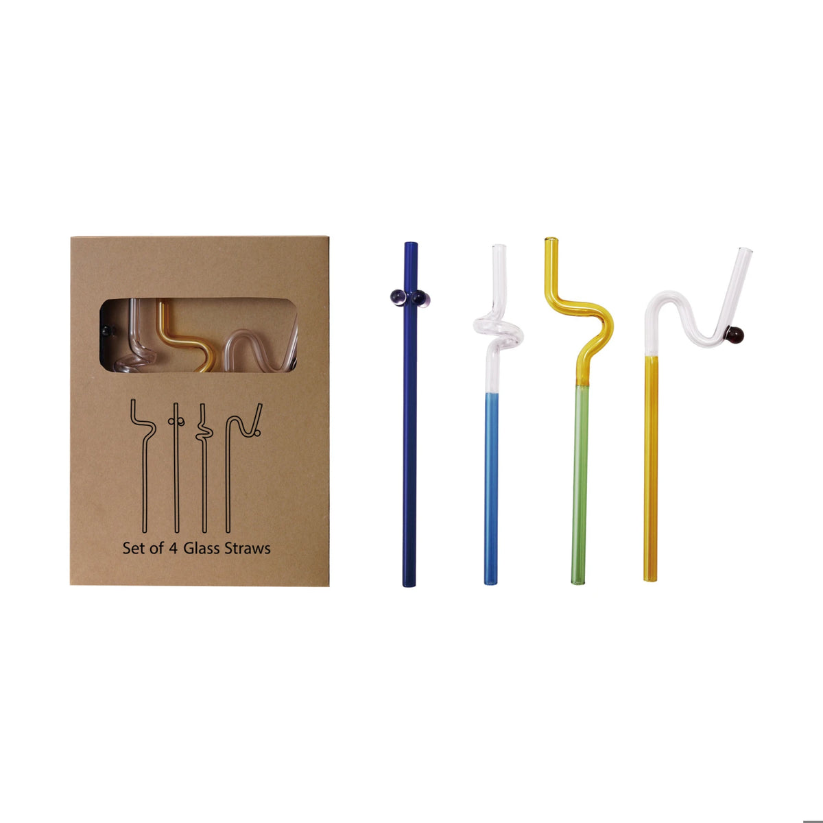 Glass Twisted Drinking Straws