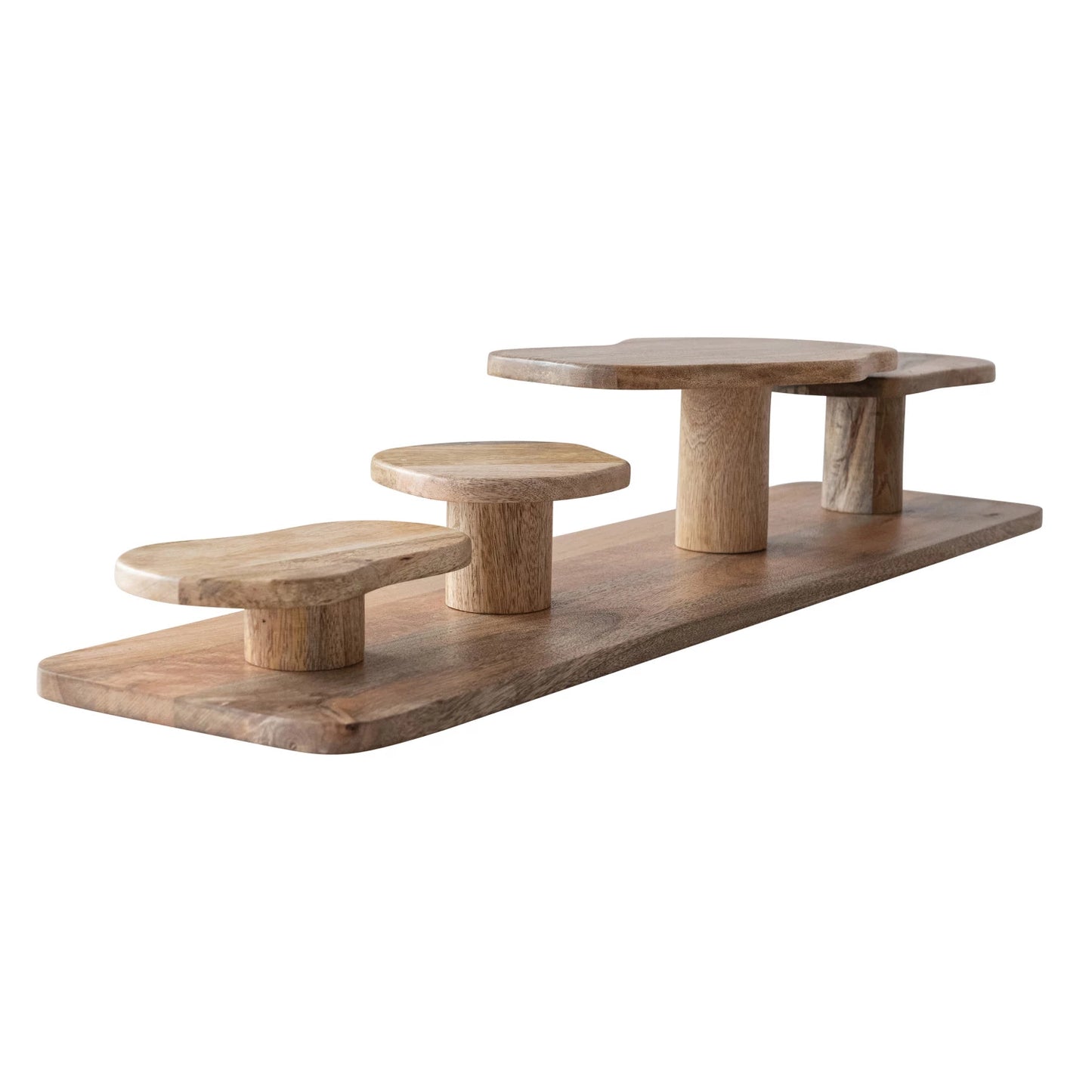 Mango Wood Serving Board with Pedestals