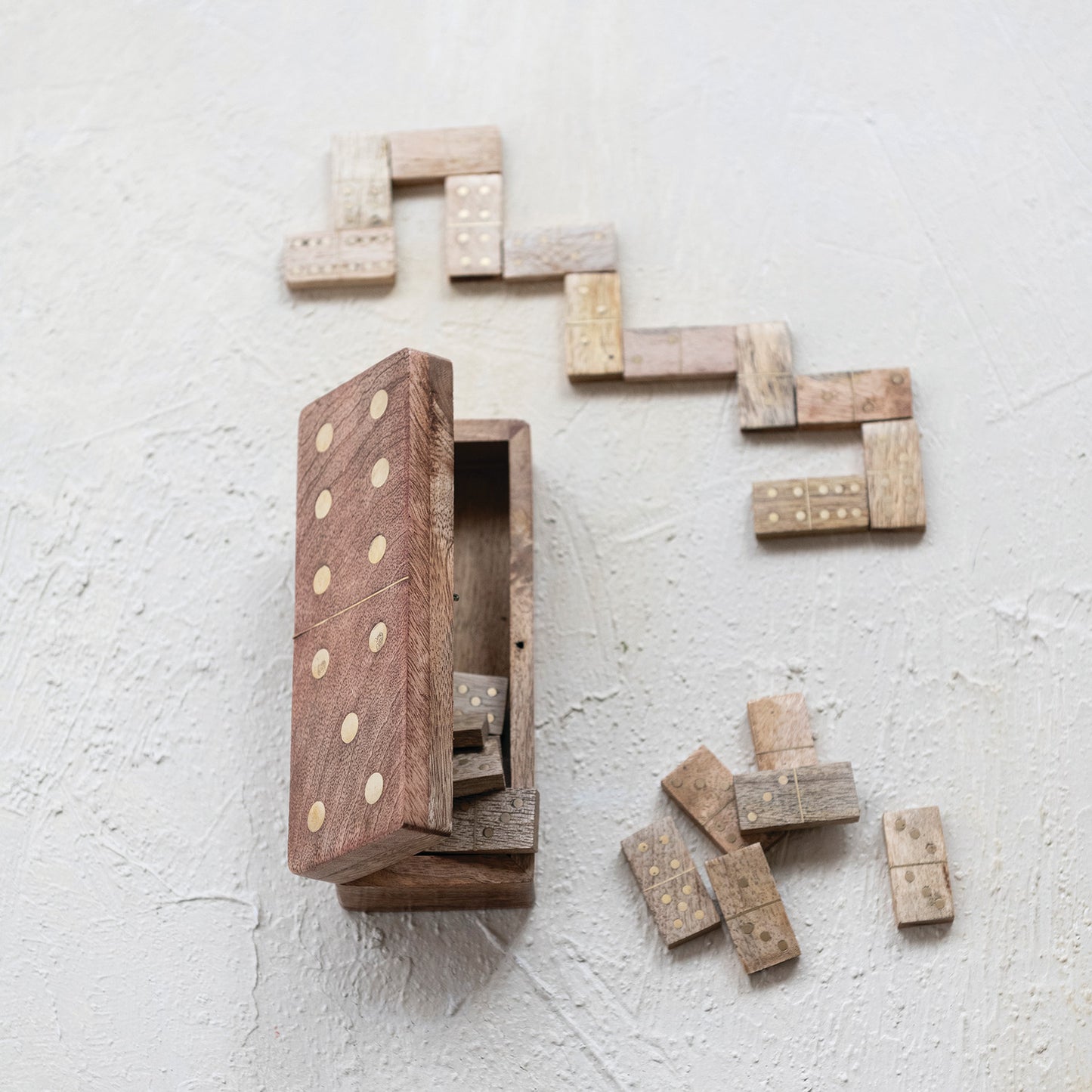 Handmade Mango Wood Dominoes Set