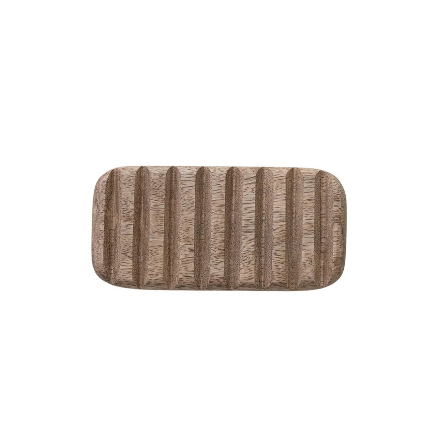 Carved Mango Wood Soap Dish
