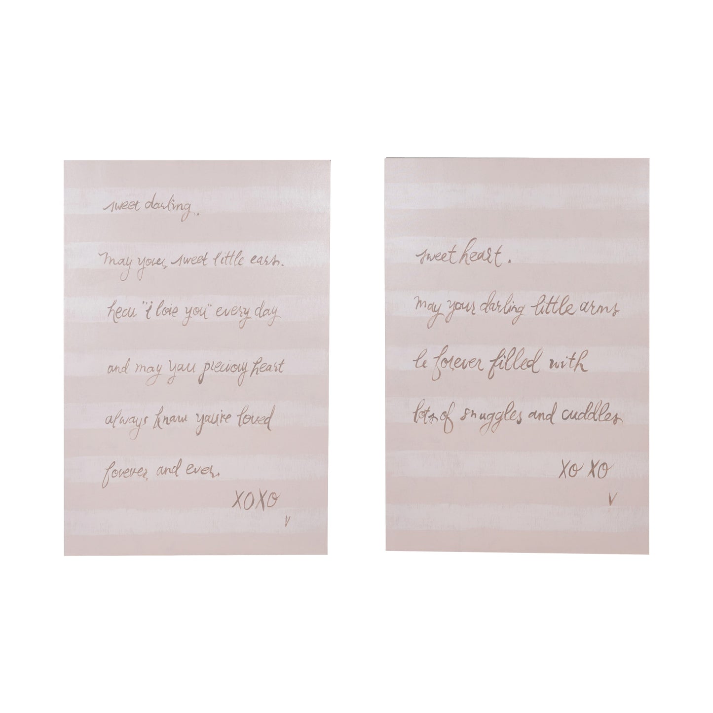 Canvas Wall Decor with Hand-Written Letter