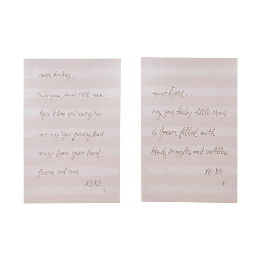 Canvas Wall Decor with Hand-Written Letter
