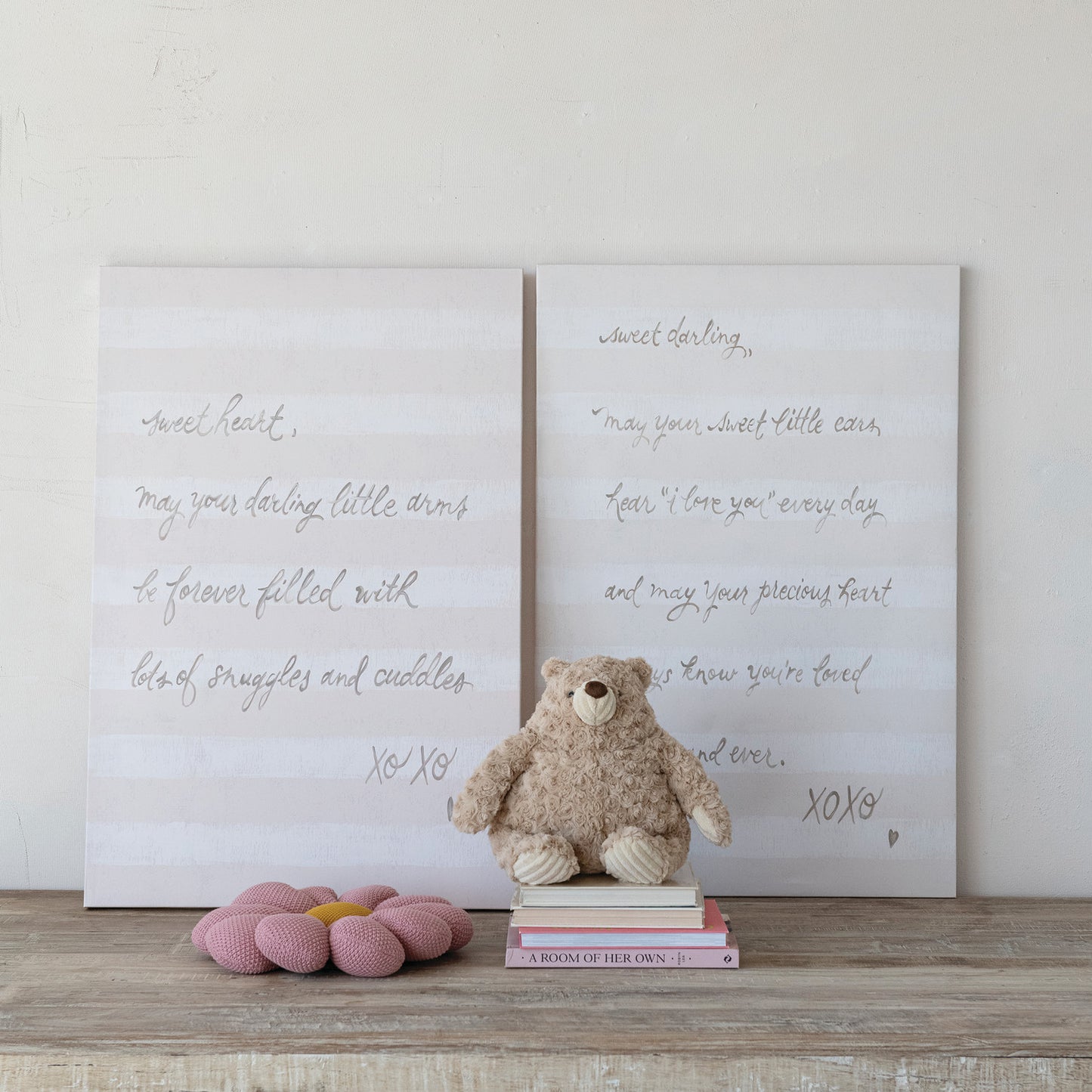 Canvas Wall Decor with Hand-Written Letter