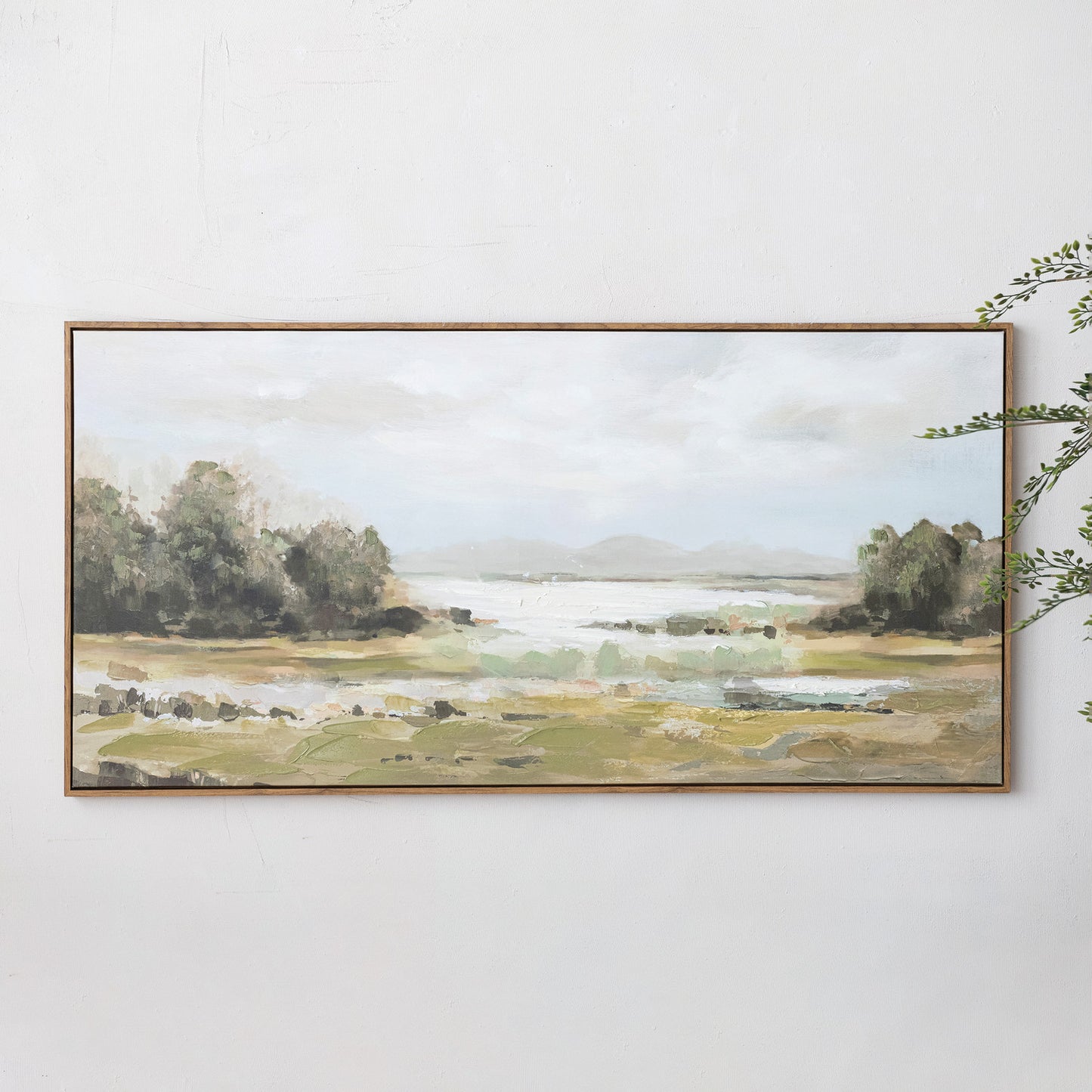 Wood Framed Canvas Wall Decor