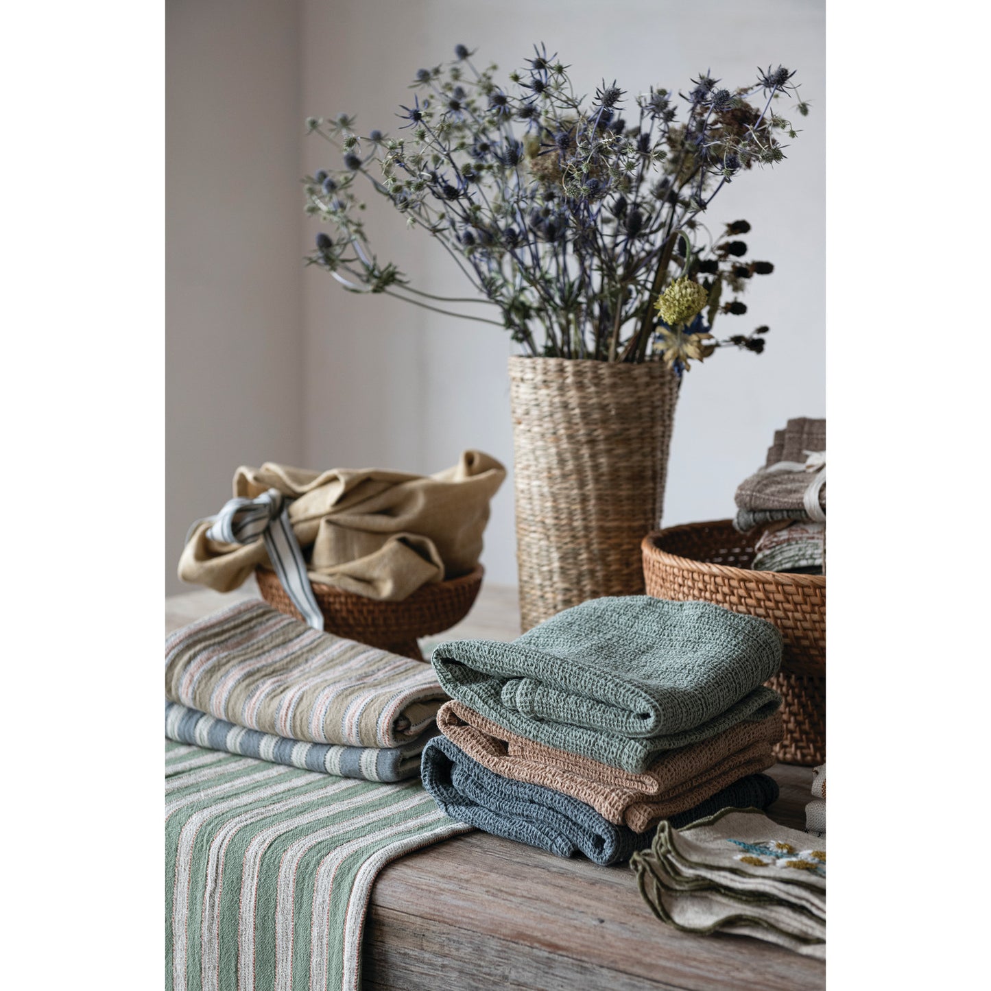 Cotton Waffle Tea Towel, 3 Colors