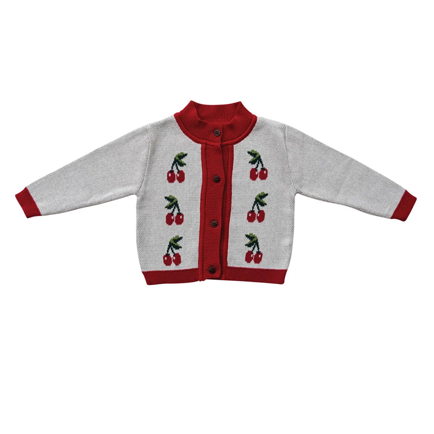 Cotton Knit Baby Cardigan Sweater