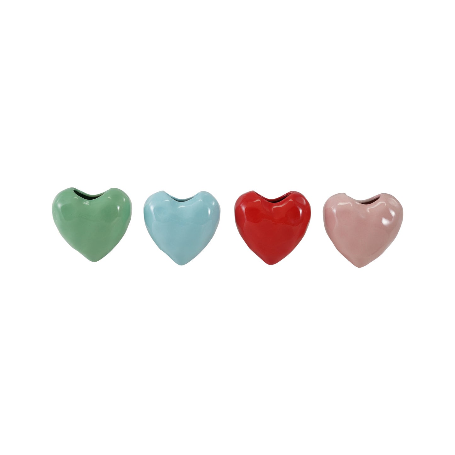 Stoneware Heart Shaped Mini Vase with Magnets