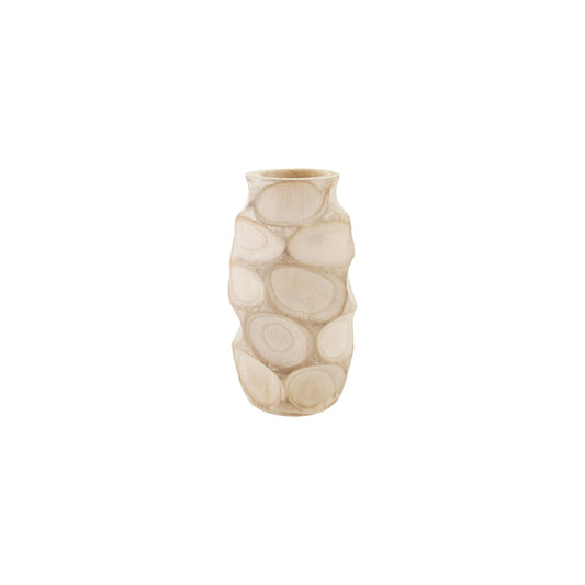 Decorative Carved Paulownia Wood Vase