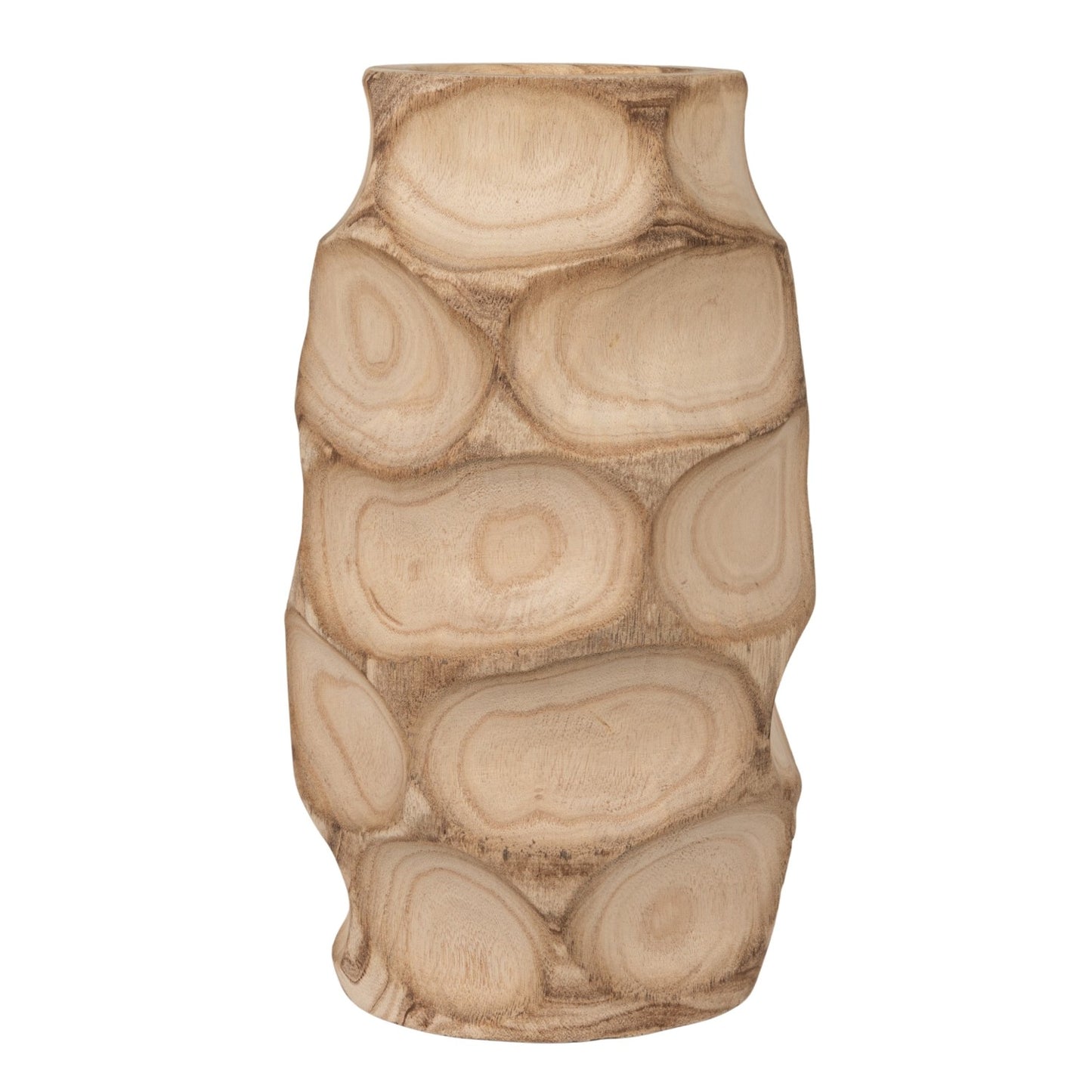 Decorative Carved Paulownia Wood Vase