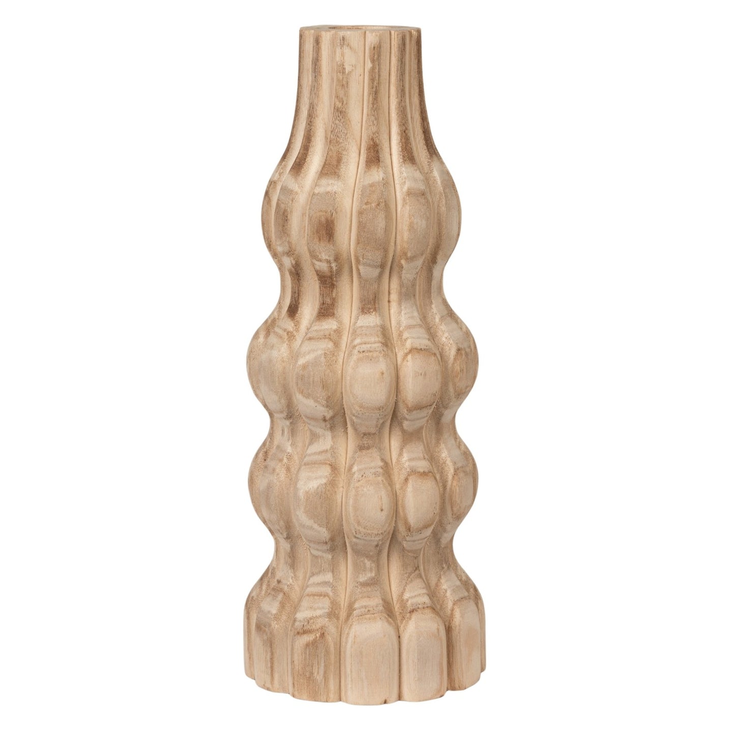 Carved Paulownia Wood Vase
