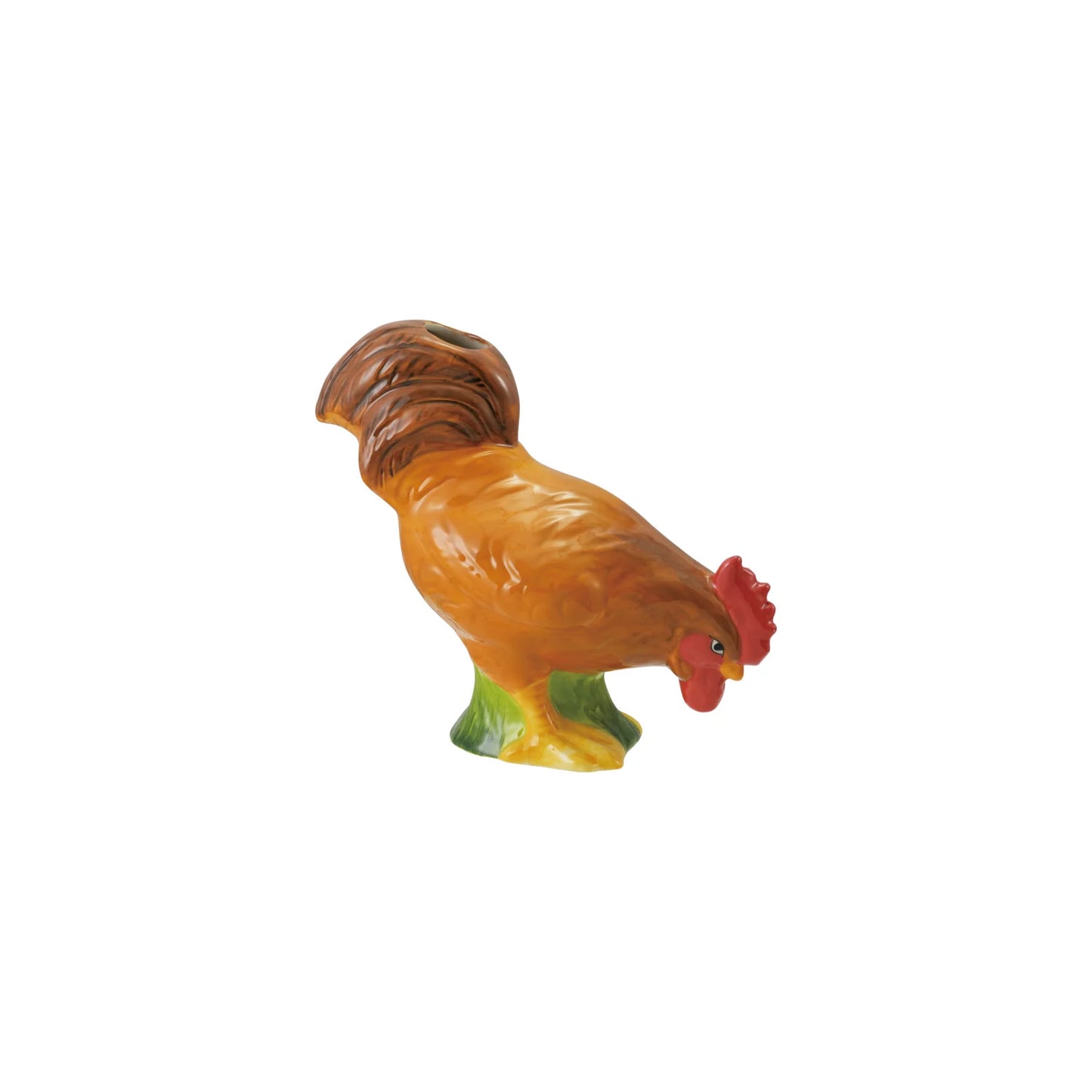 Stoneware Rooster Shaped Vase
