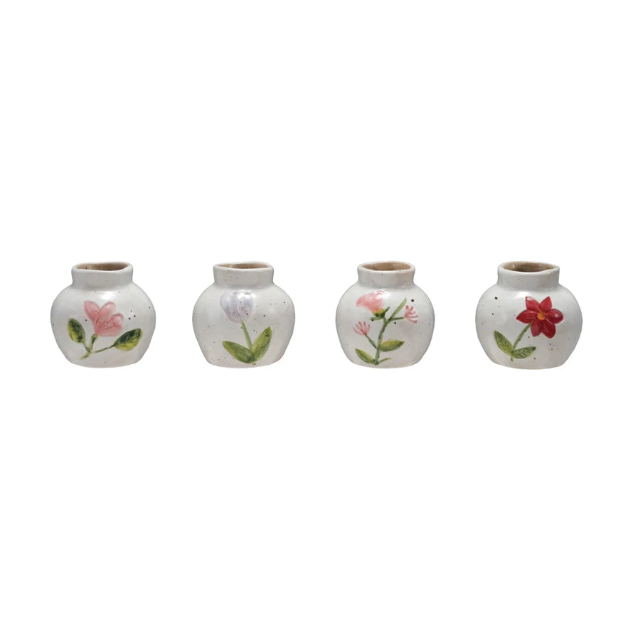 Hand-Painted Stoneware Vase