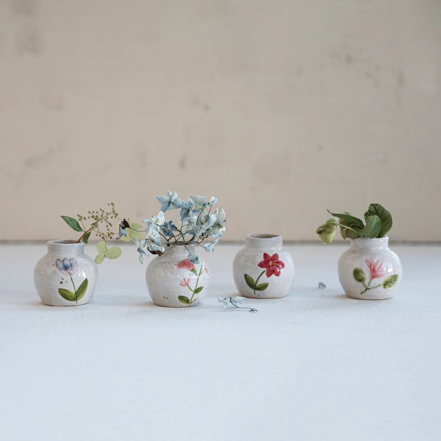 Hand-Painted Stoneware Vase