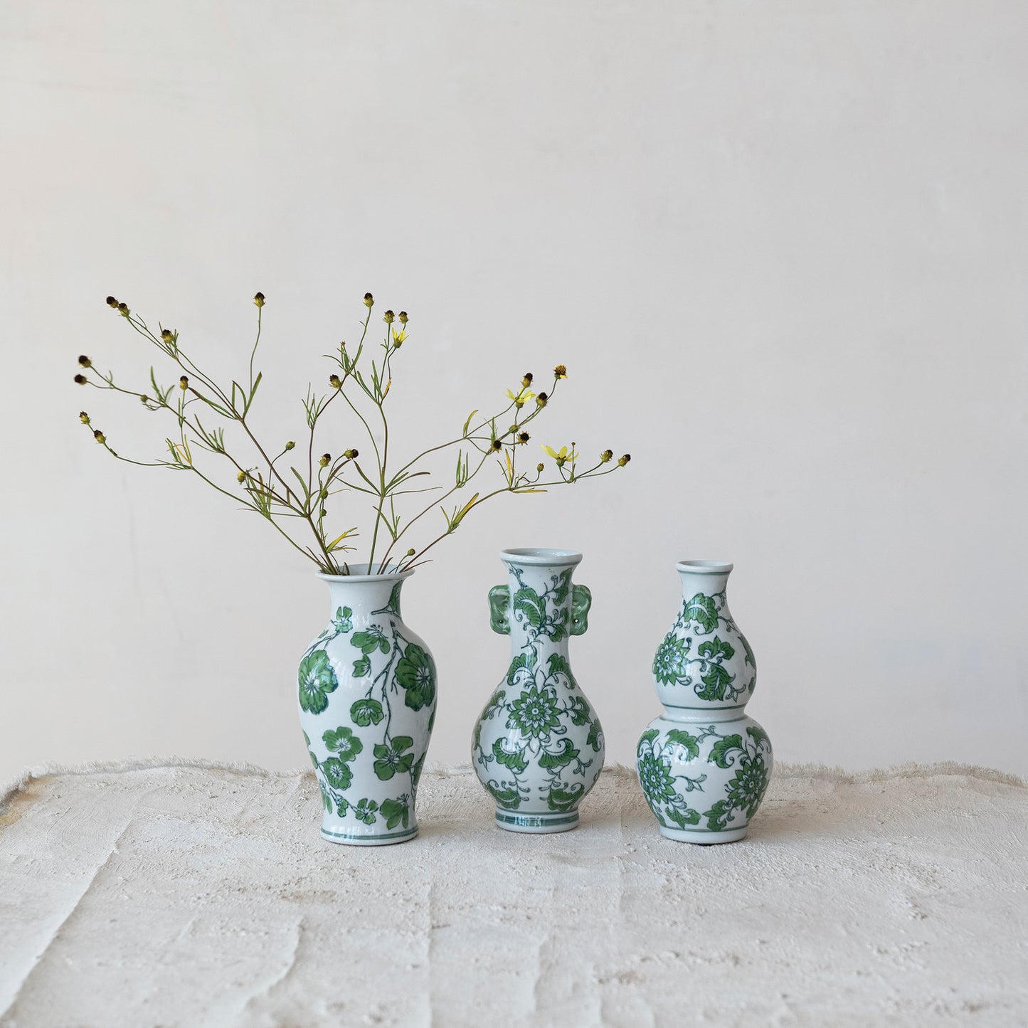Hand-Painted Stoneware Vase