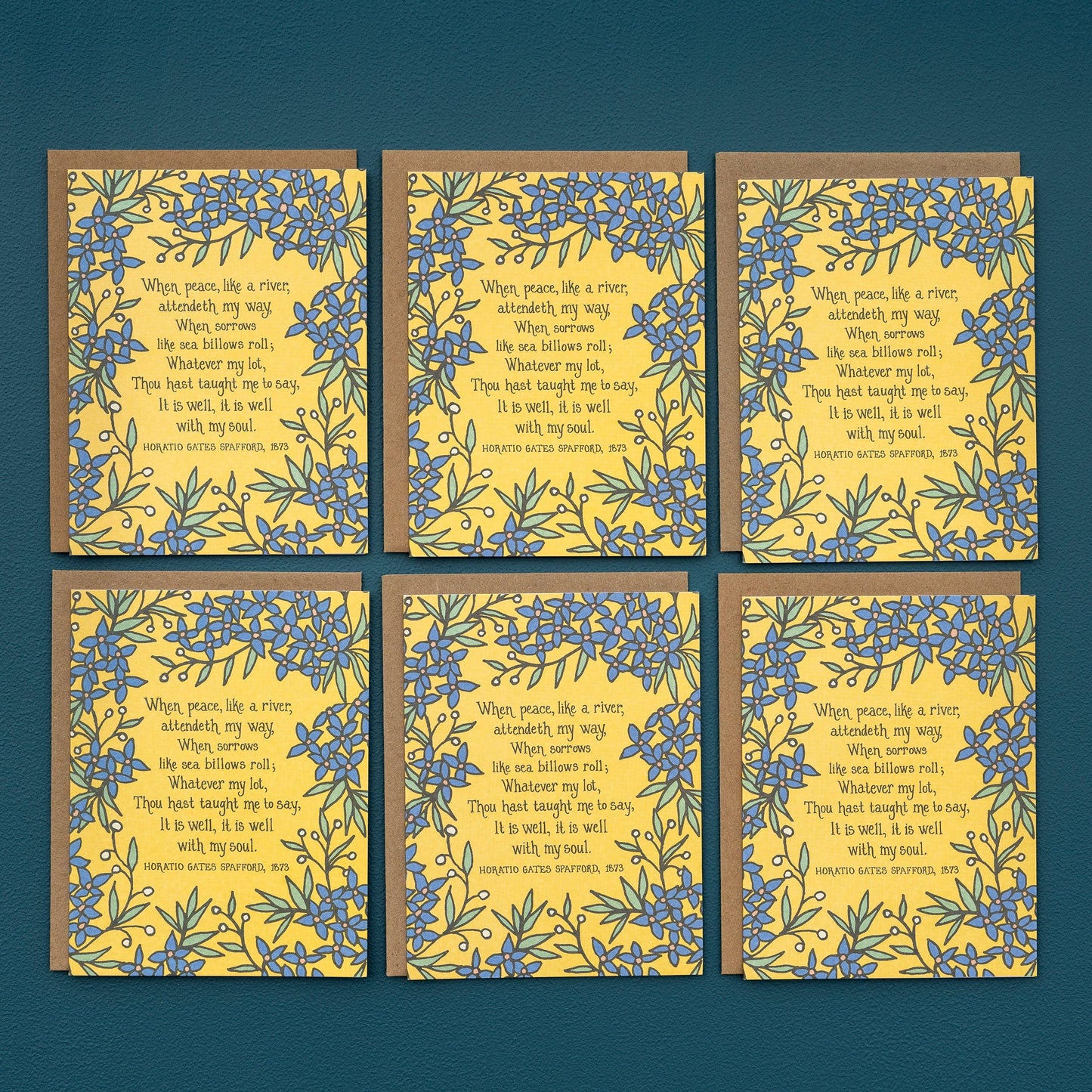 6 Hymn Greeting Cards - It Is Well