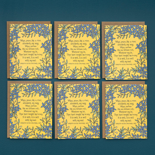 6 Hymn Greeting Cards - It Is Well
