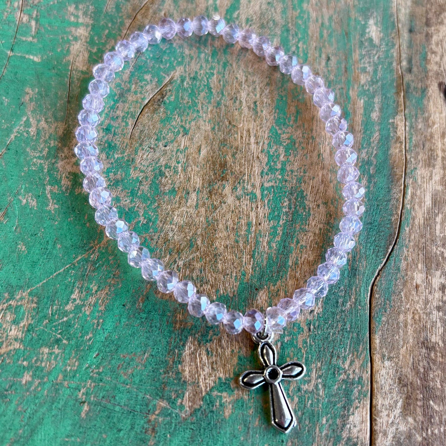 Sweet Crystal Cross Bracelet