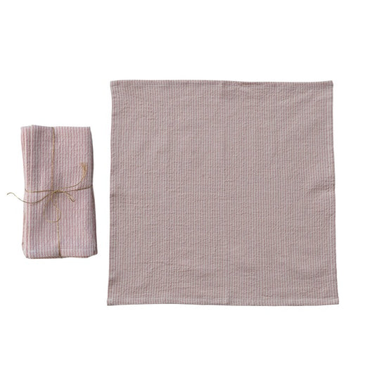 Woven Cotton Striped Napkins
