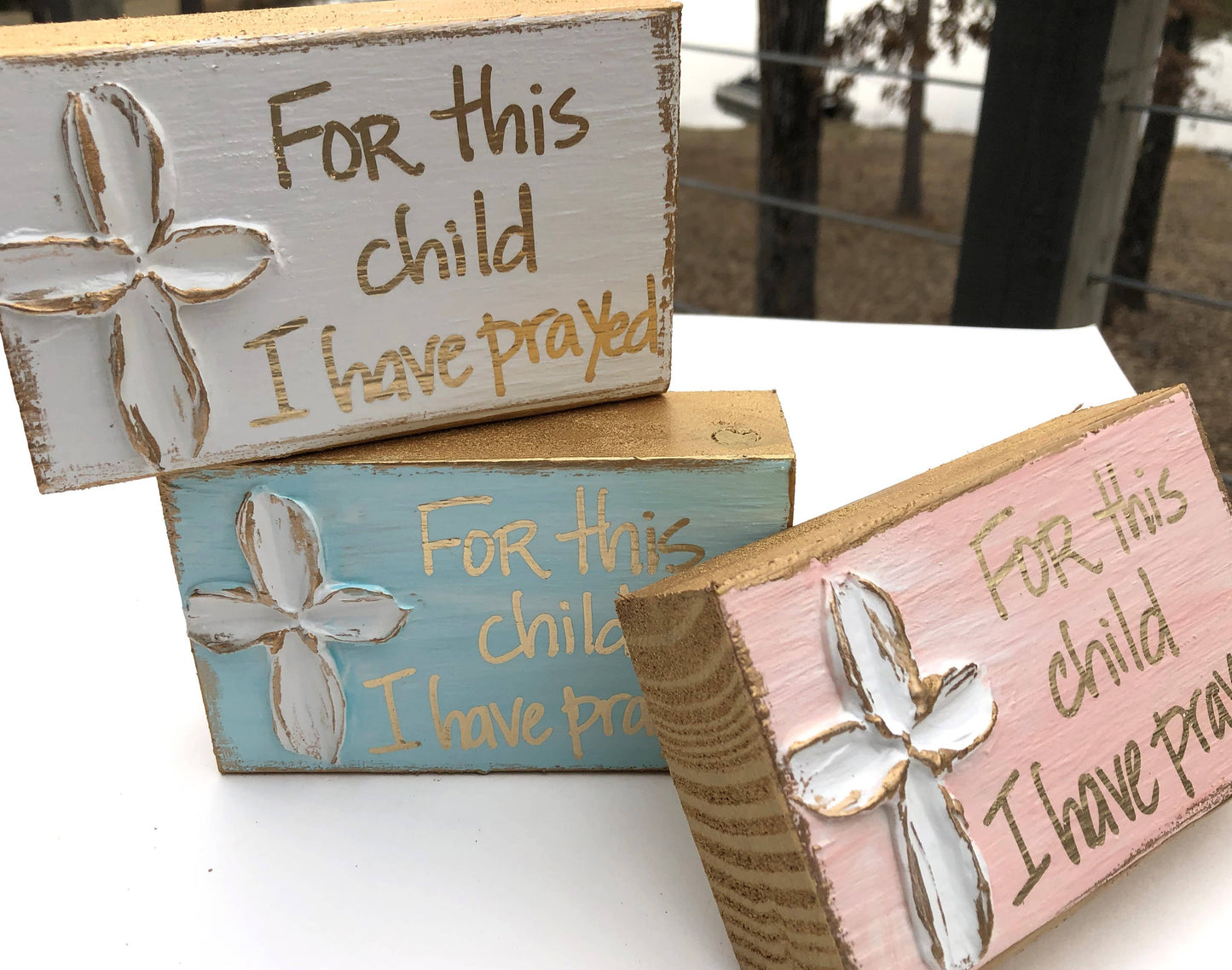 Hand Painted "For This Child" Sign