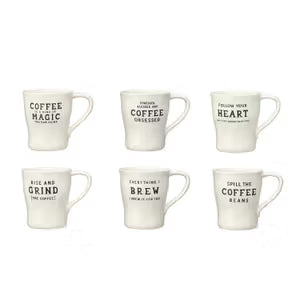 12 oz. Stoneware Mug w/ Coffee Saying