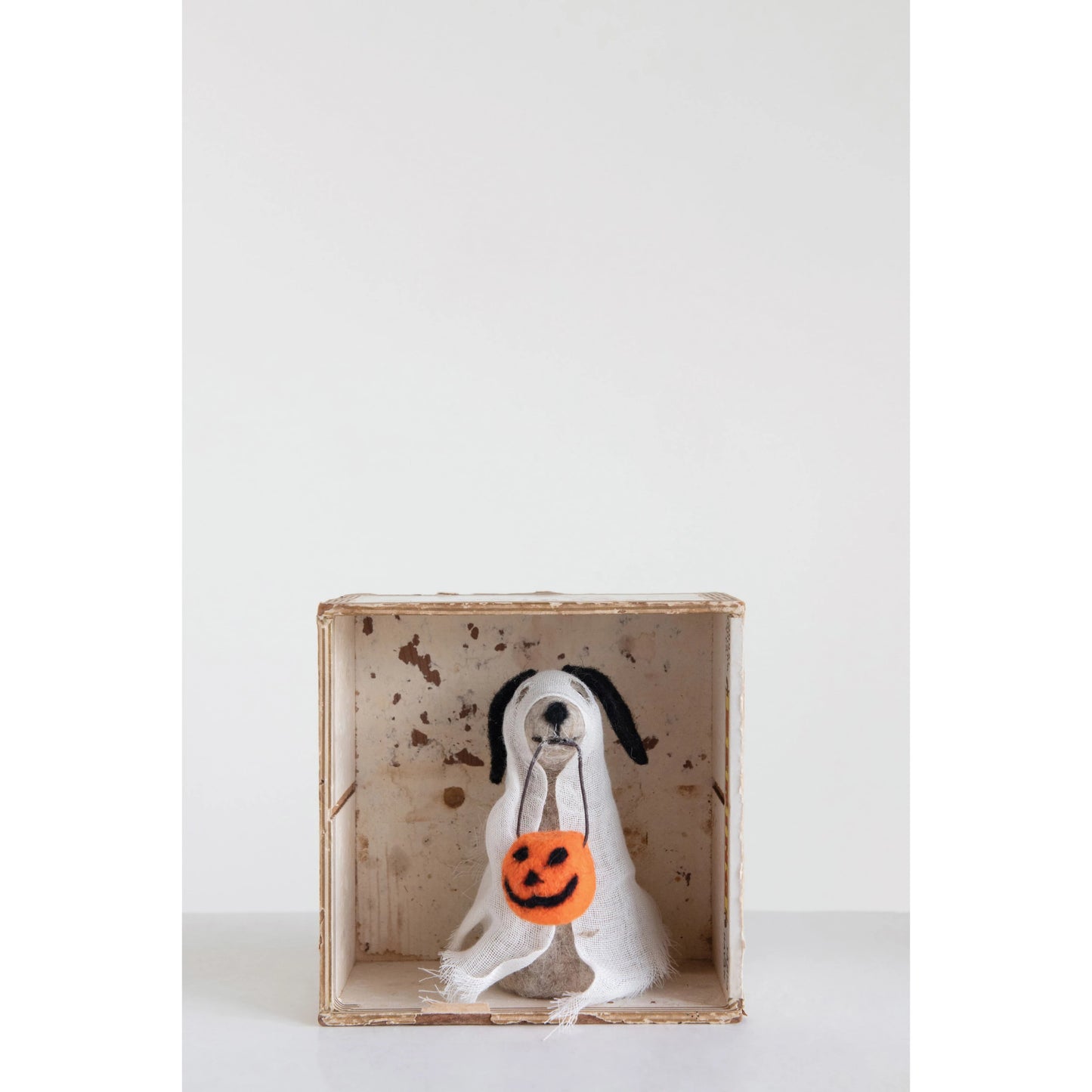 Dog in Ghost Costume