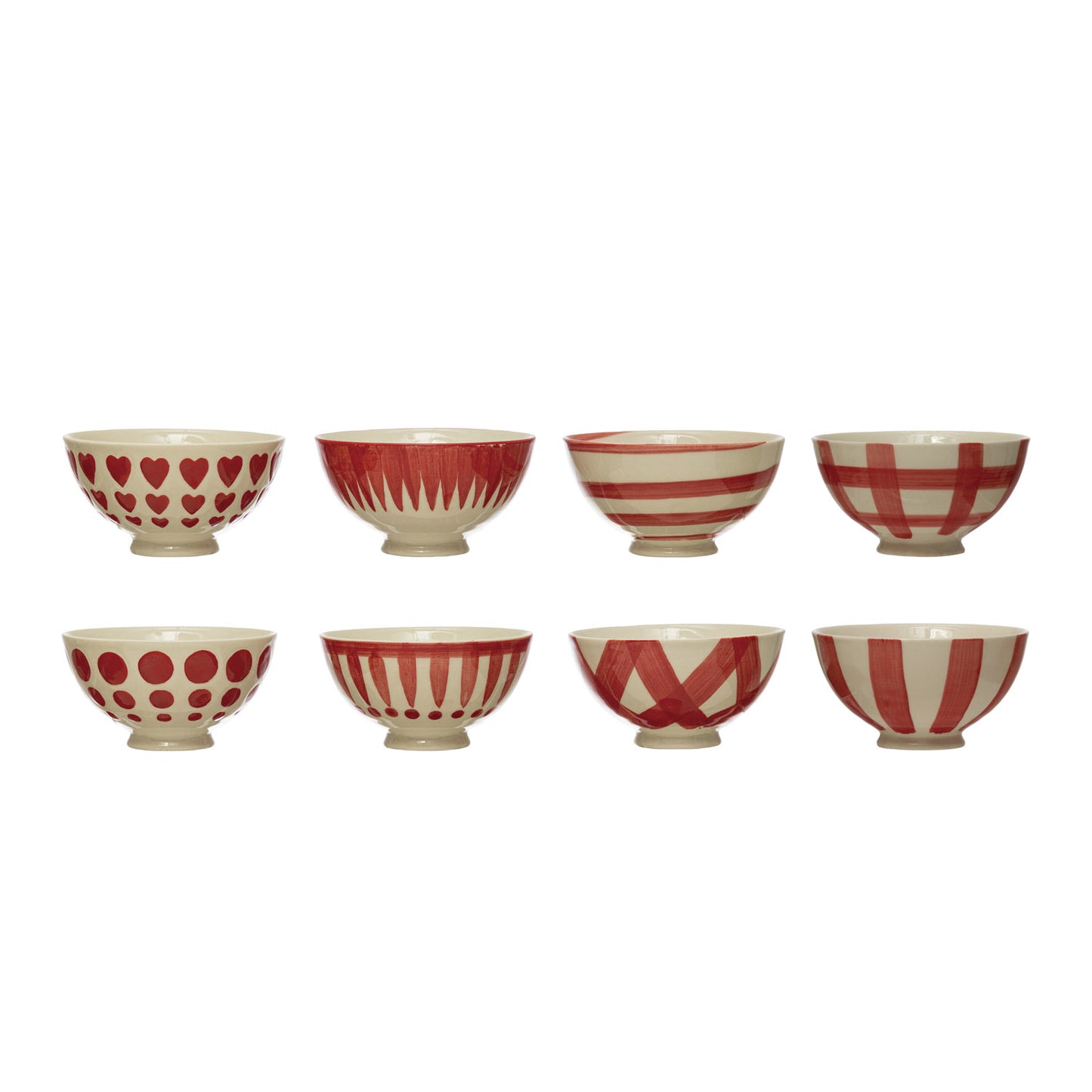 Round x 2-1/4"H Hand-Painted Stoneware Latte Bowl