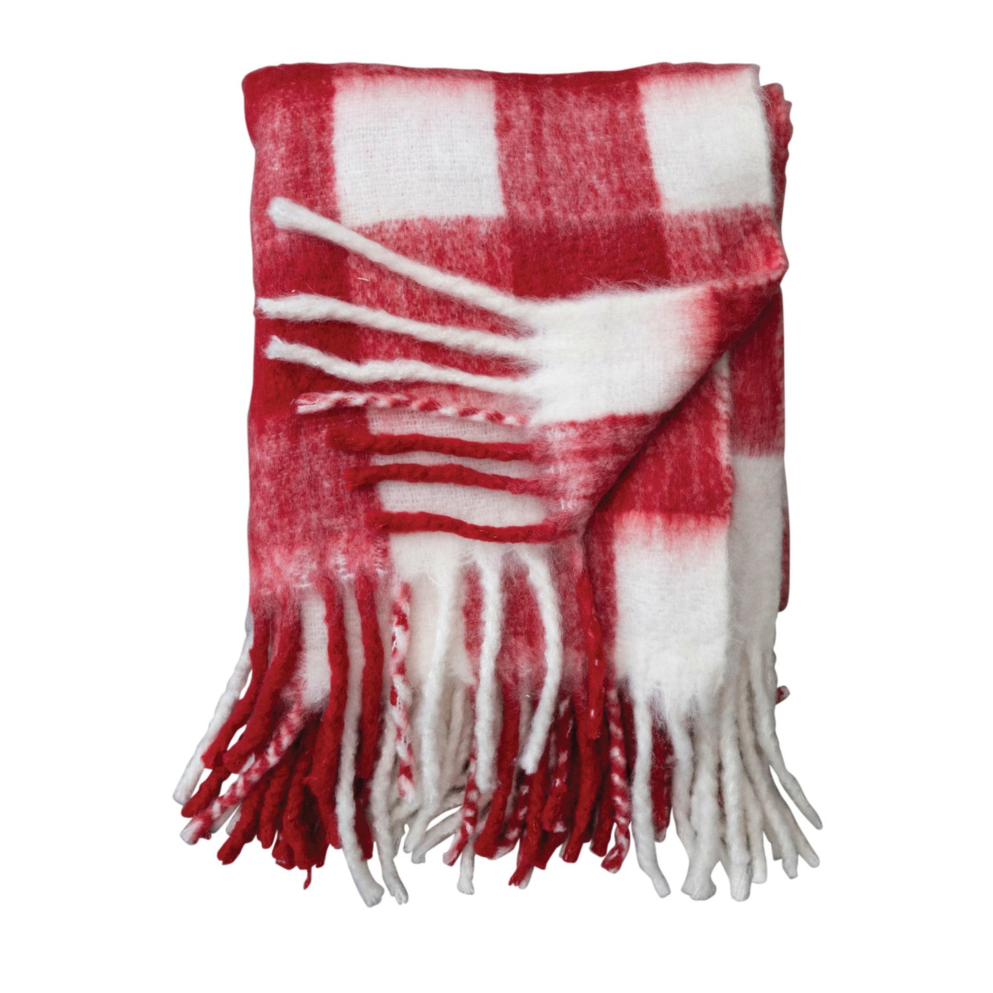 60"L x 50"W Woven Throw w/ Fringe
