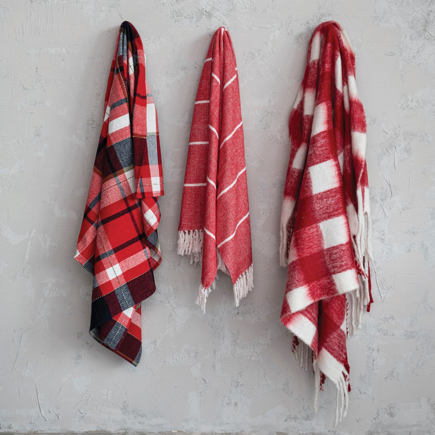 60"L x 50"W Woven Throw w/ Fringe