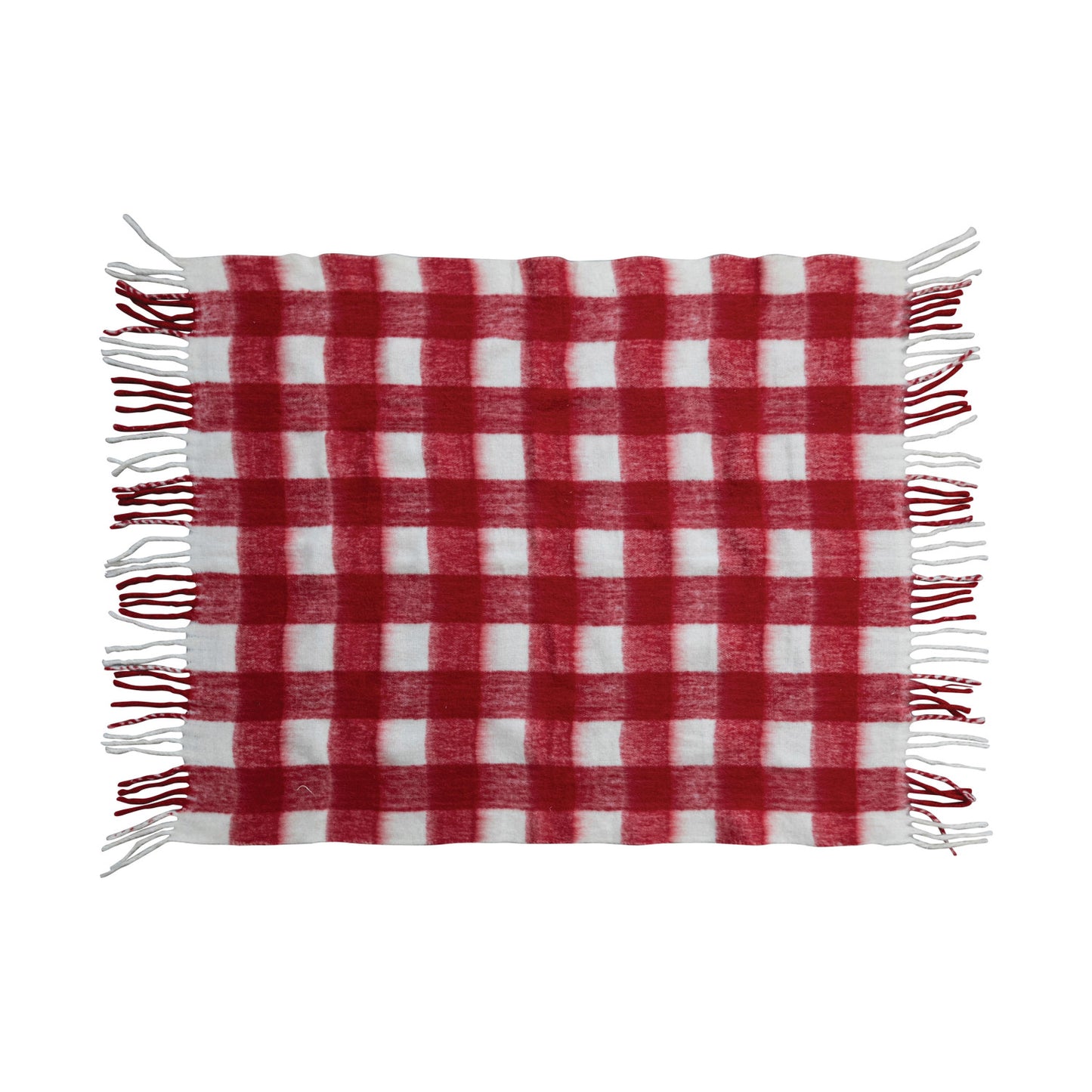60"L x 50"W Woven Throw w/ Fringe
