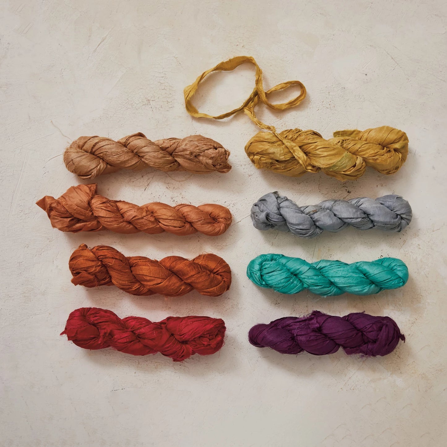 Recycled Torn Silk Ribbon
