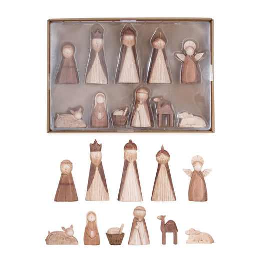 Wood Finish Nativity