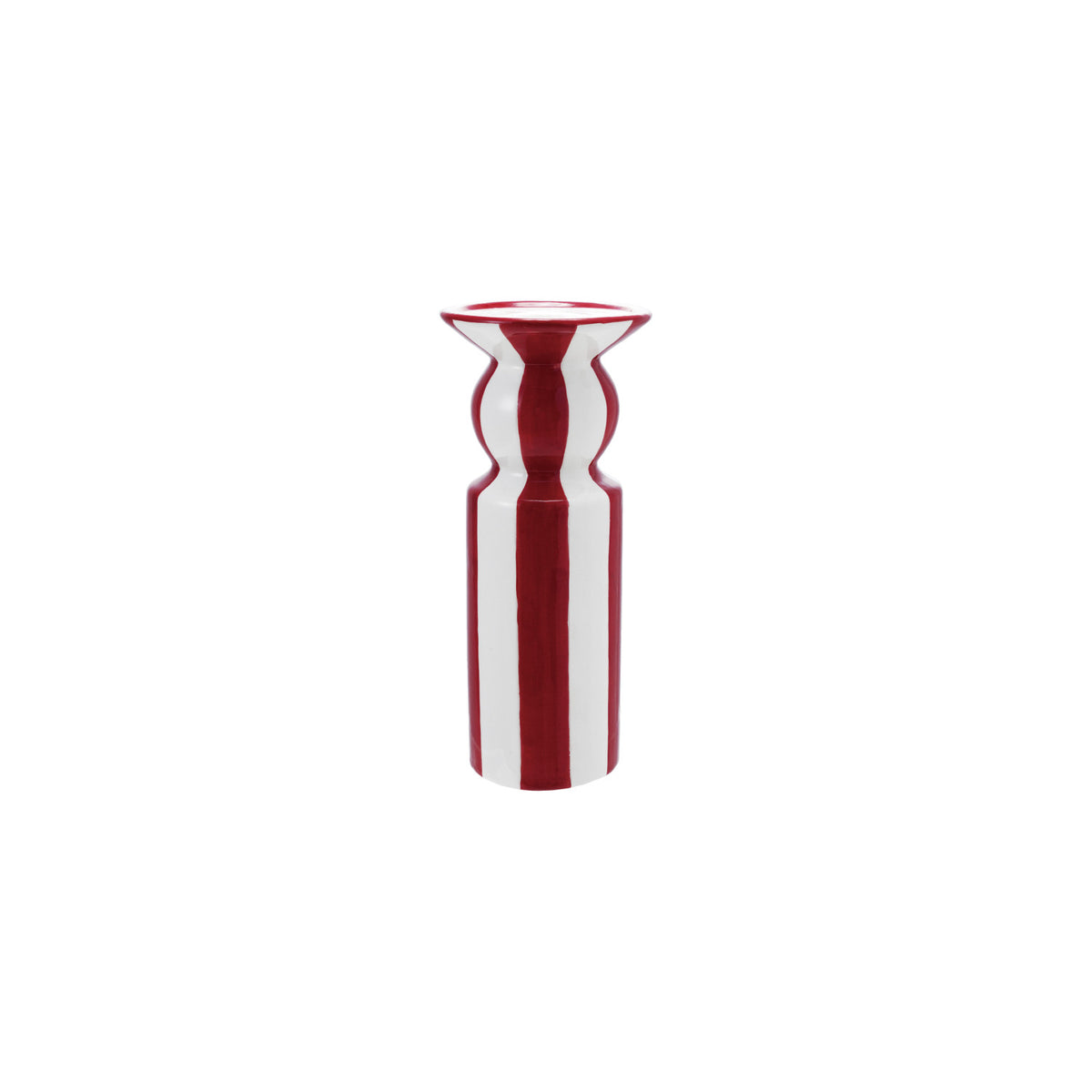 Hand Painted Ceramic Striped Candle Holder